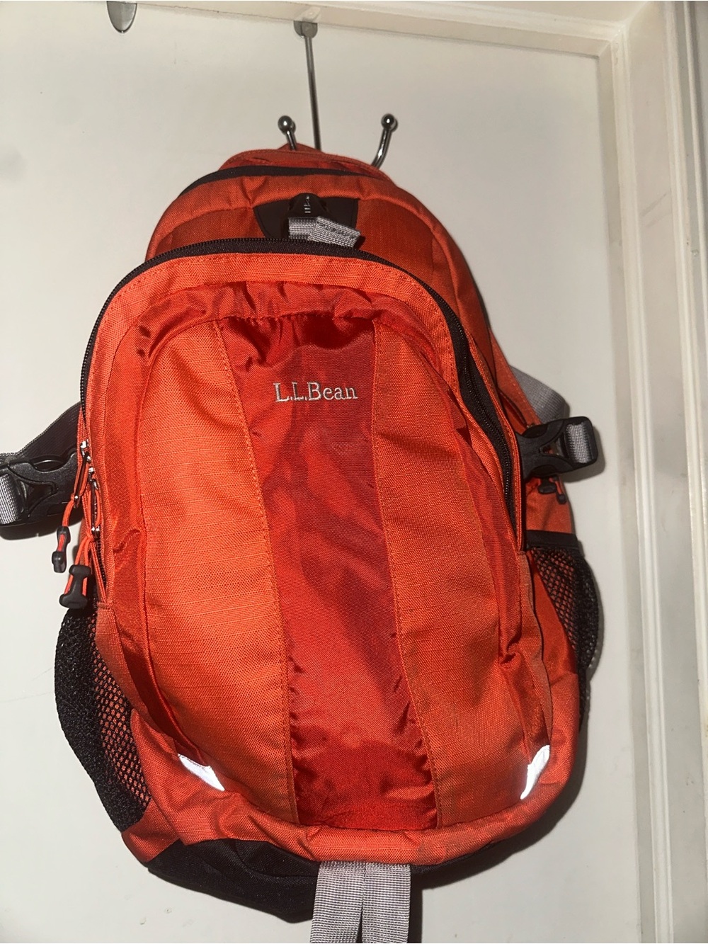 L.L. Bean Orange Daypack with Black Accents